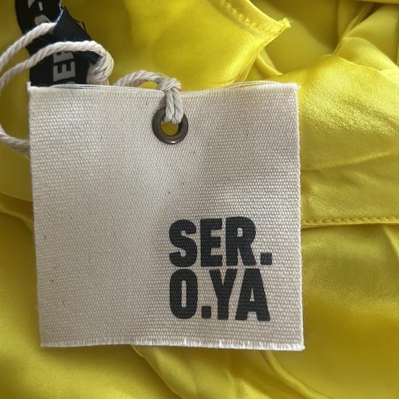 SER.O.YA Leah yellow Silk Mini Slip Dress—- SOLD—— - Picture 7 of 7